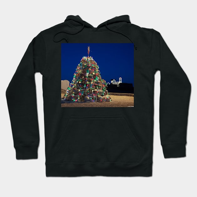 Maine Lobsta Trap Nubble Christmas Hoodie by BeanME